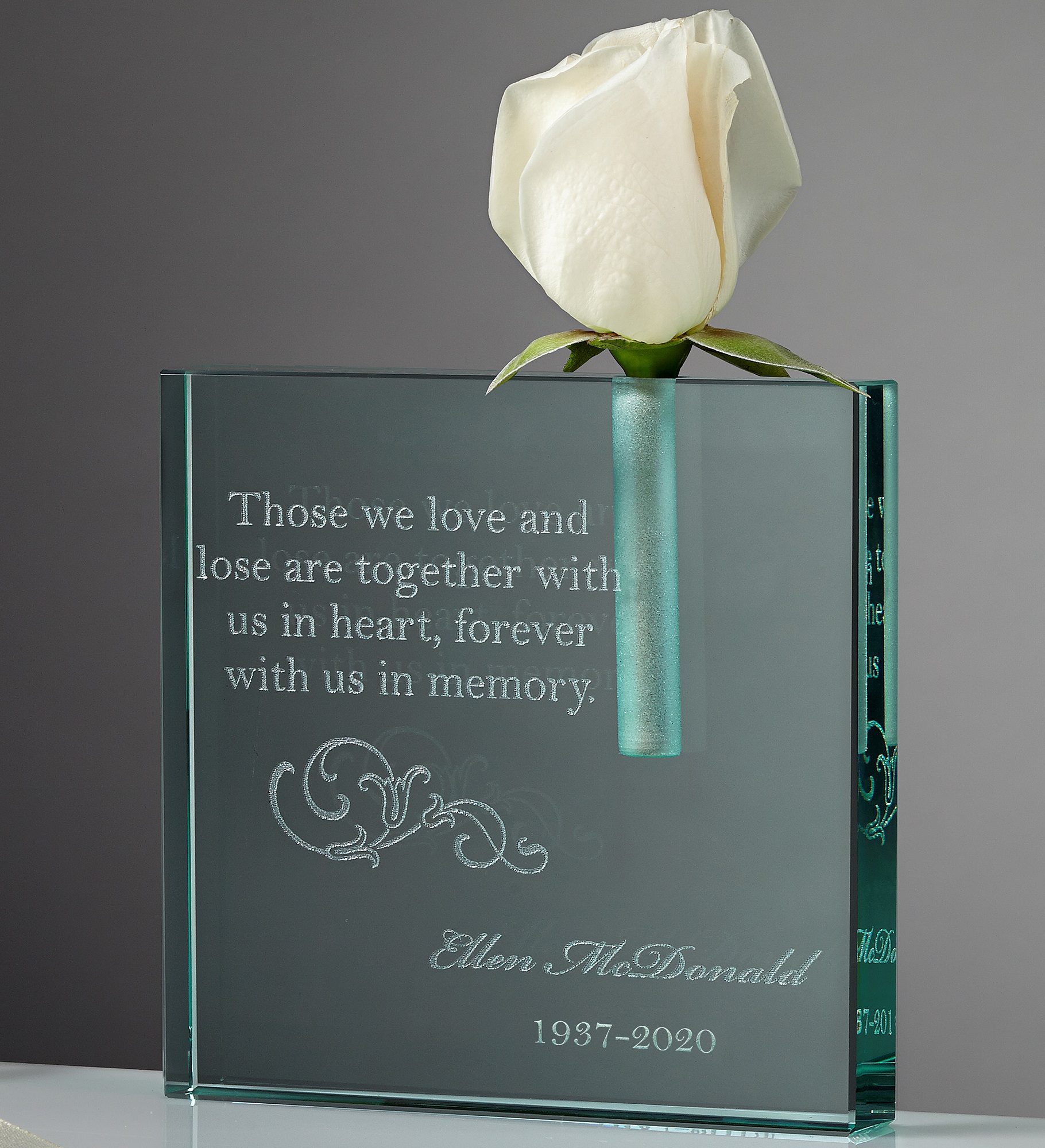 In Loving Memory Personalized Bud Vase